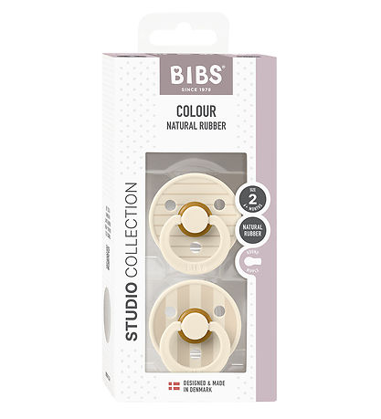 BIBS Colour Schnuller - 2er-Pack - Gr. 2 - Rund - Ivory/Vanilla