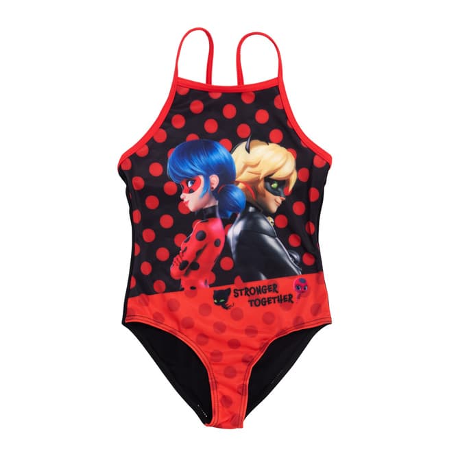 Miraculous - Badeanzug Cat Noir und Ladybug - schwarz/rot - in verschiedenen Größen