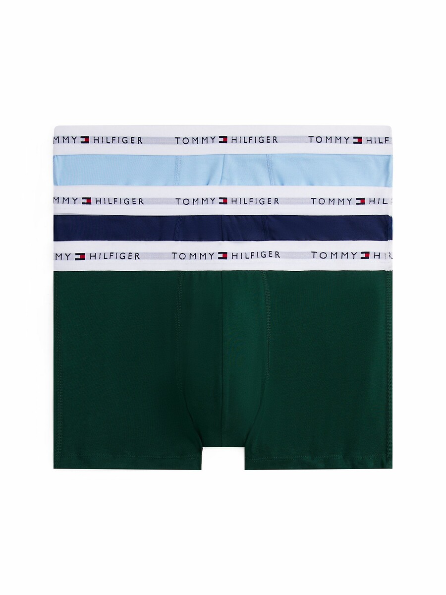 TOMMY HILFIGER<br>Conjunto de 3 cuecas boxer lisas