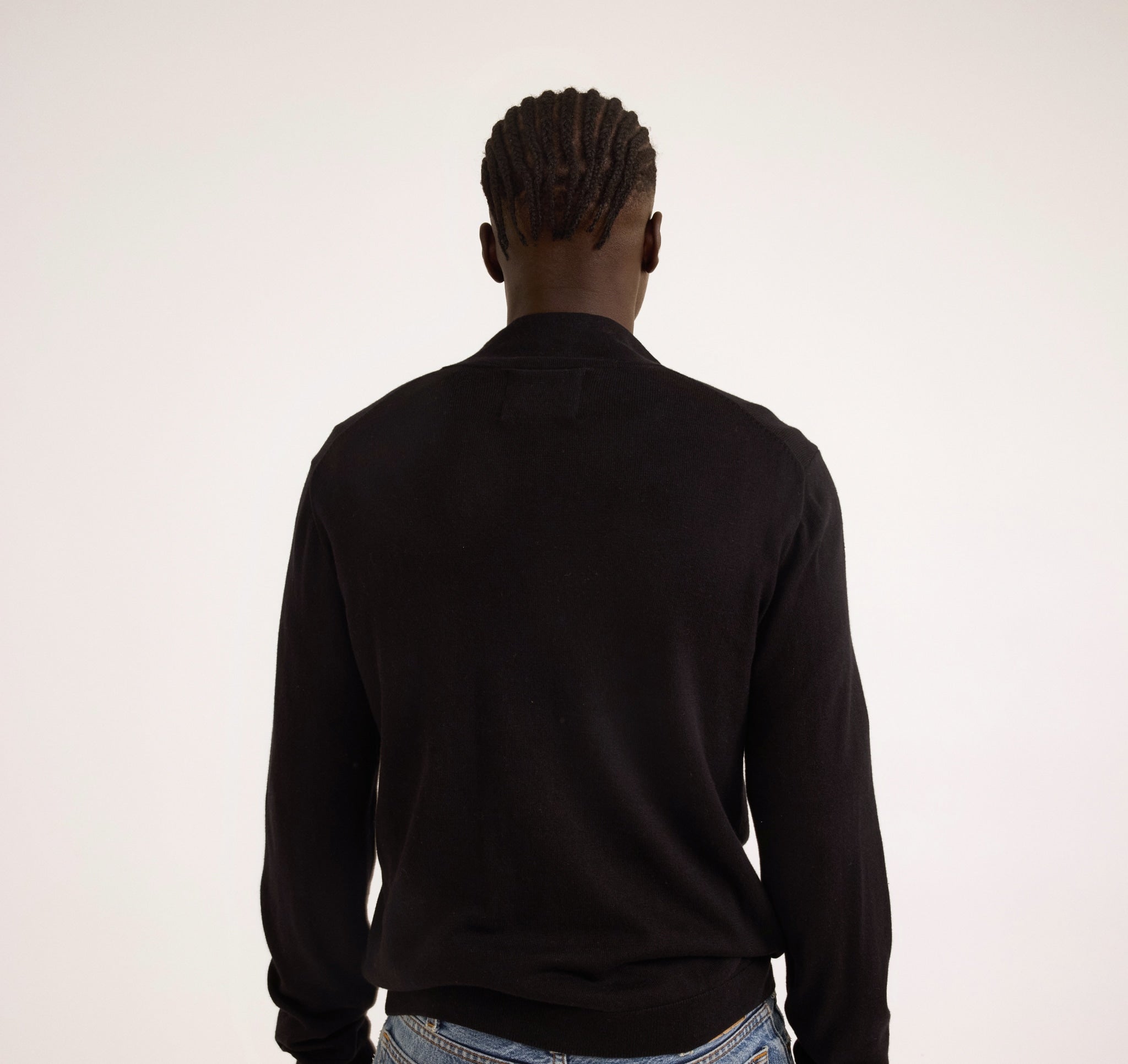COTTON<br>Soft Knit Half Zip Sweater