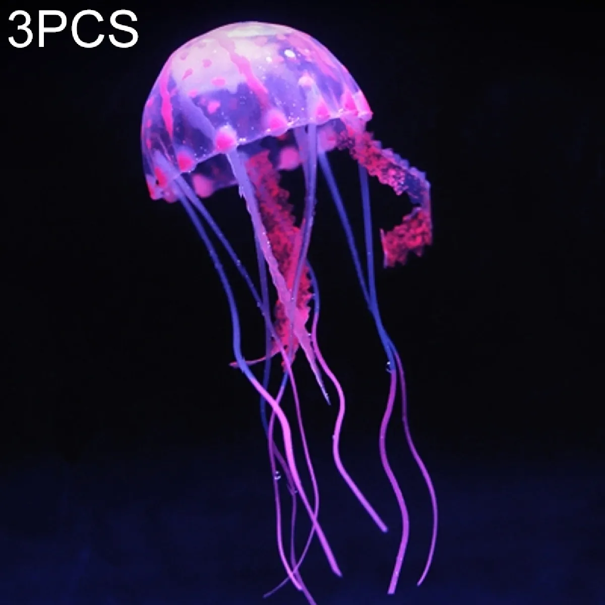Wewoo Décoration aquarium rose méduse 3PCS
