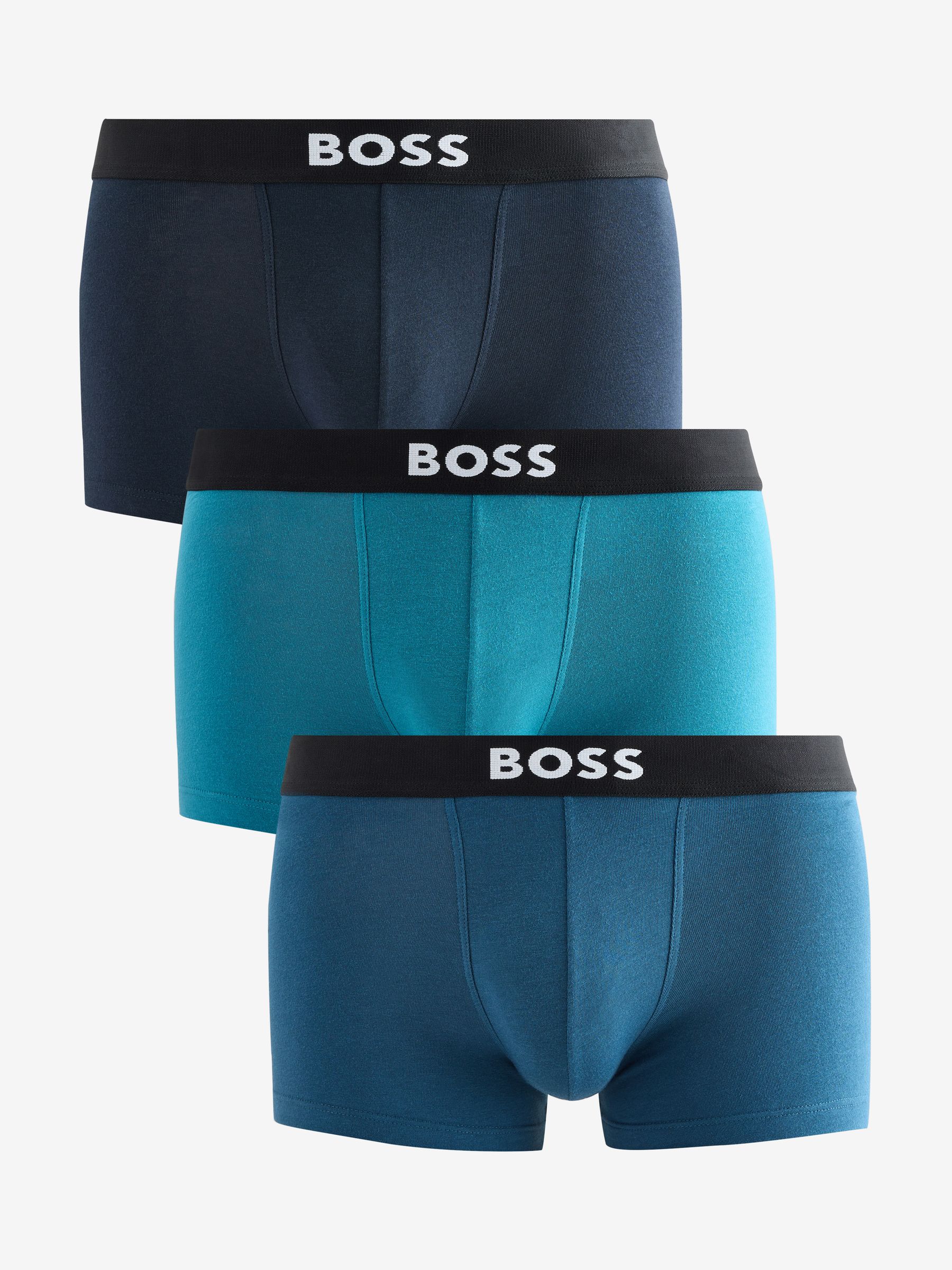 Zwart - BOSS One Logo Boxers Trunks 3 Pack