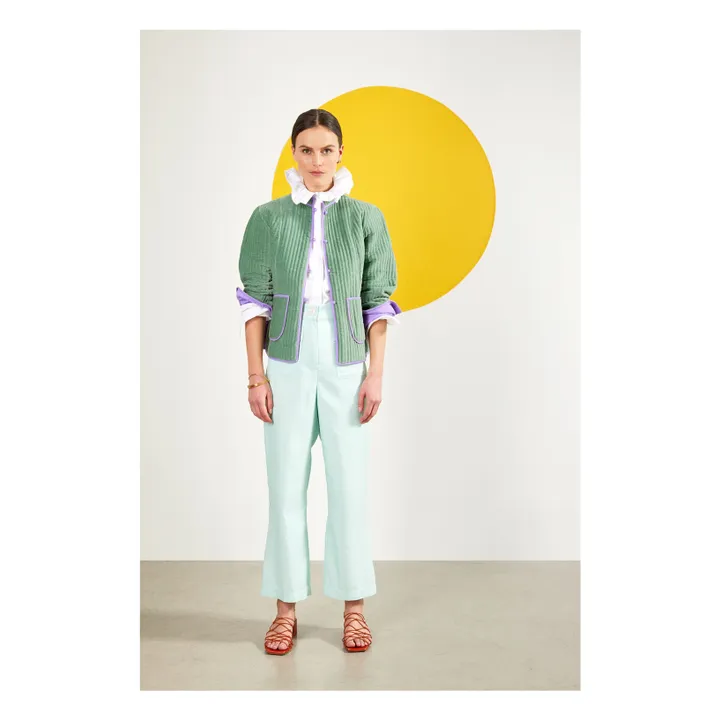Maria de la Orden Veste Matelassée Fittonia | Bleu Vert