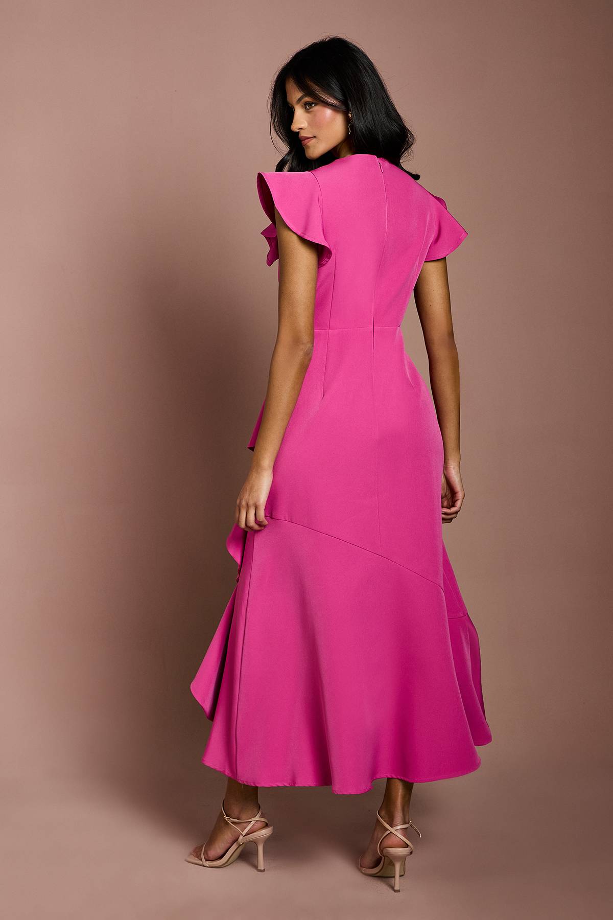 Coast Robe Midi À Volants Petite Taille