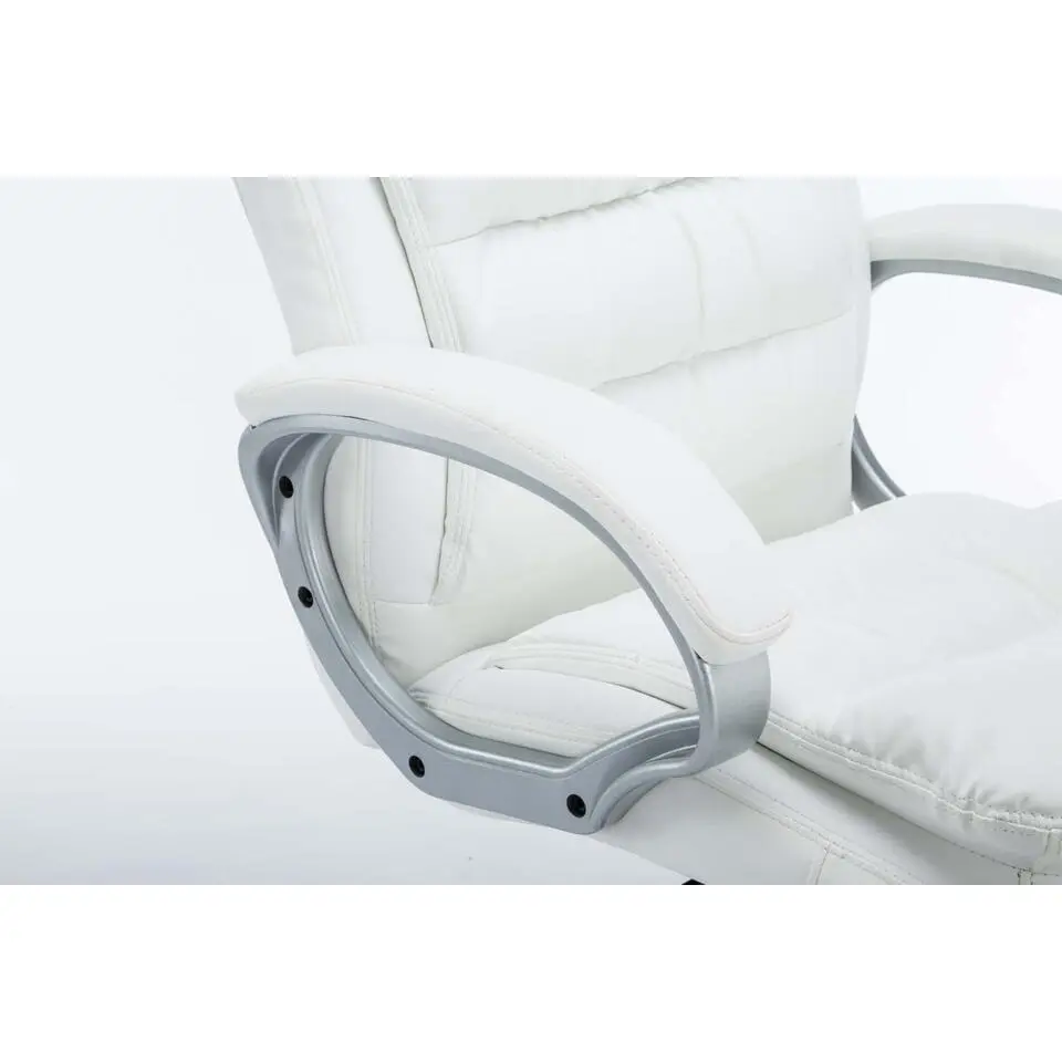 CLP Bureaustoel XXL Vancouver chroom Frame - Kunstleer - wit