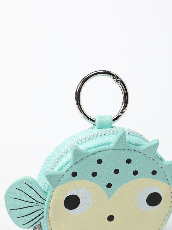 Porta-moedas em formato de peixe - Turquesa