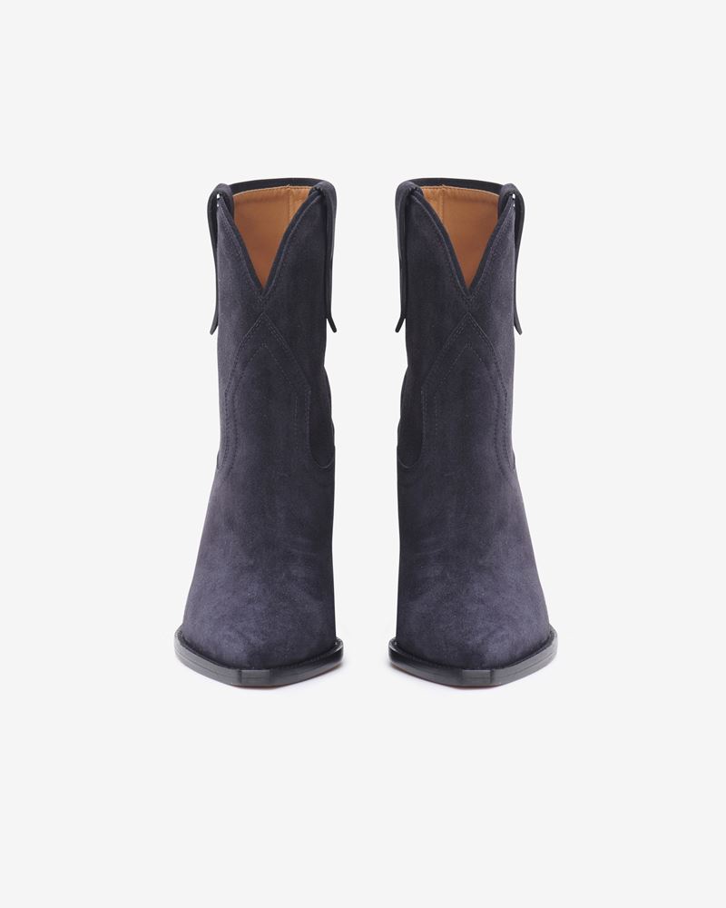 BOTTINES EN CUIR VEAU VELOURS LEYANE