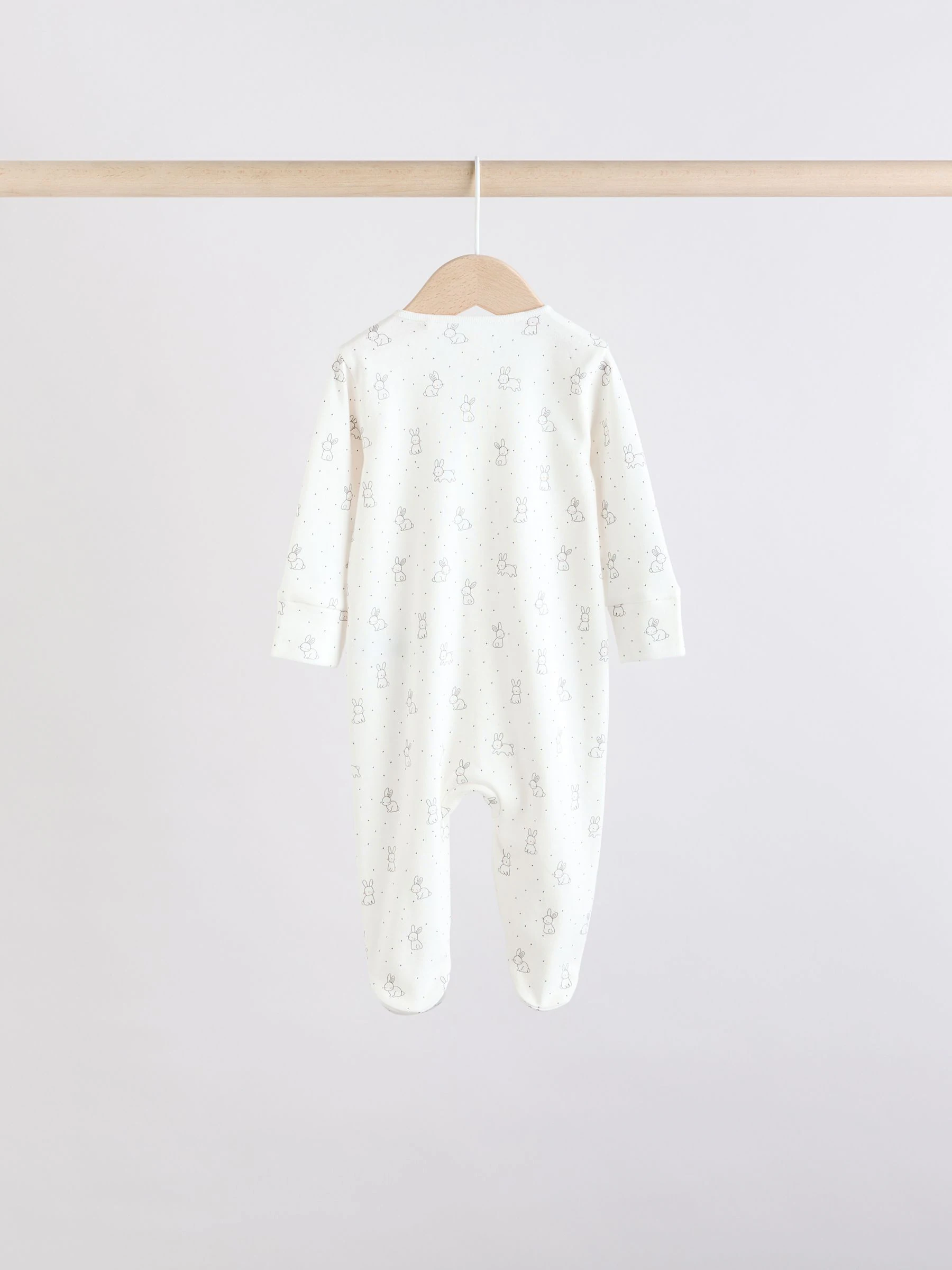 Bruin/crèmekleurig - 5 Pack Baby-pyjama's met tweewegrits (0mnd -2jr)