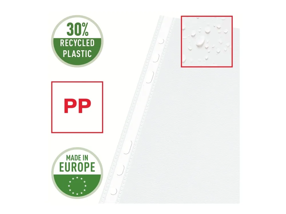 Plastlommer A5 Esselte 0,075 mm med præg - (100 stk.)