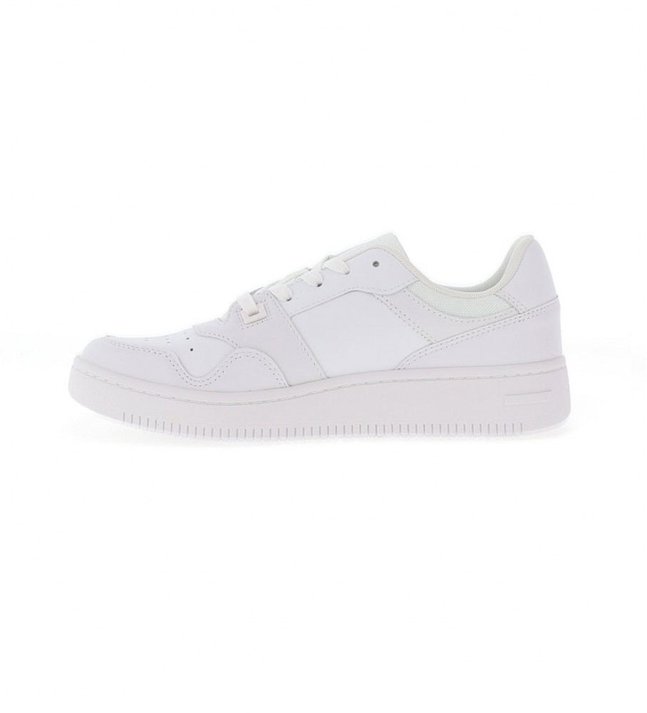 Tênis Tommy Jeans Retro de Couro Basket Ess Branco