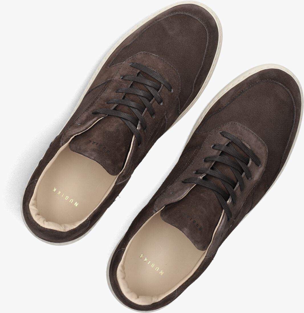 bruine nubikk lage sneakers jiro luca