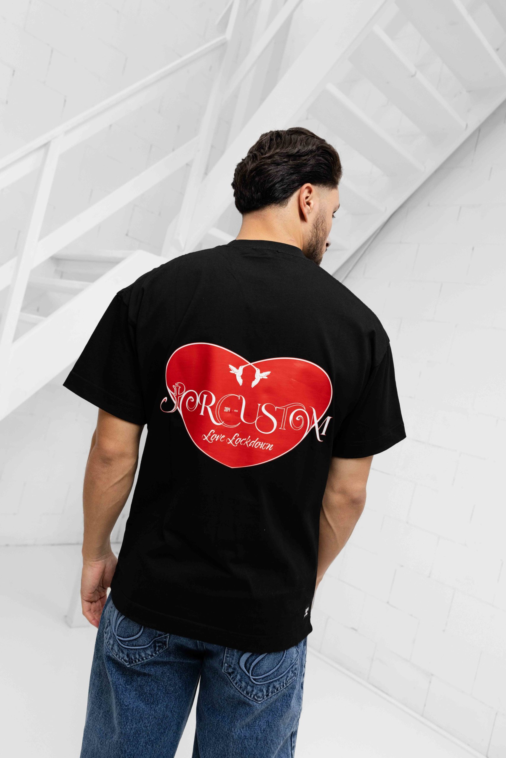 Jorcustom Lovelockdown Loose Fit T-Shirt Heren Zwart