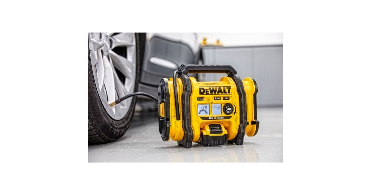 DEWALT18V XR Compacte Luchtpomp DCC018N-XJ  (Geel/zwart, Accu en oplader niet inbegrepen)