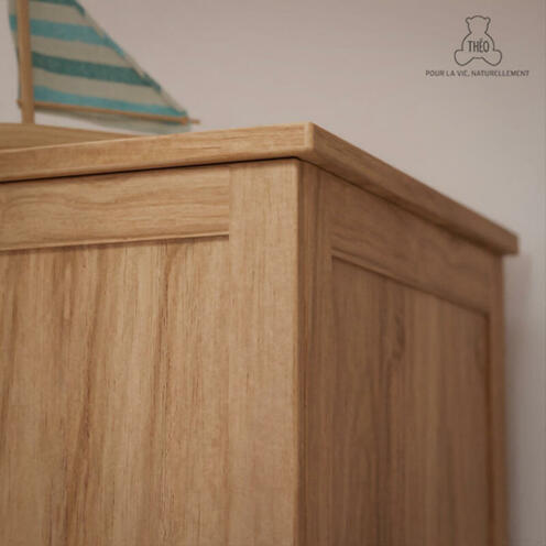 Armoire 2 portes NAÏA BOIS Naturel - THEO