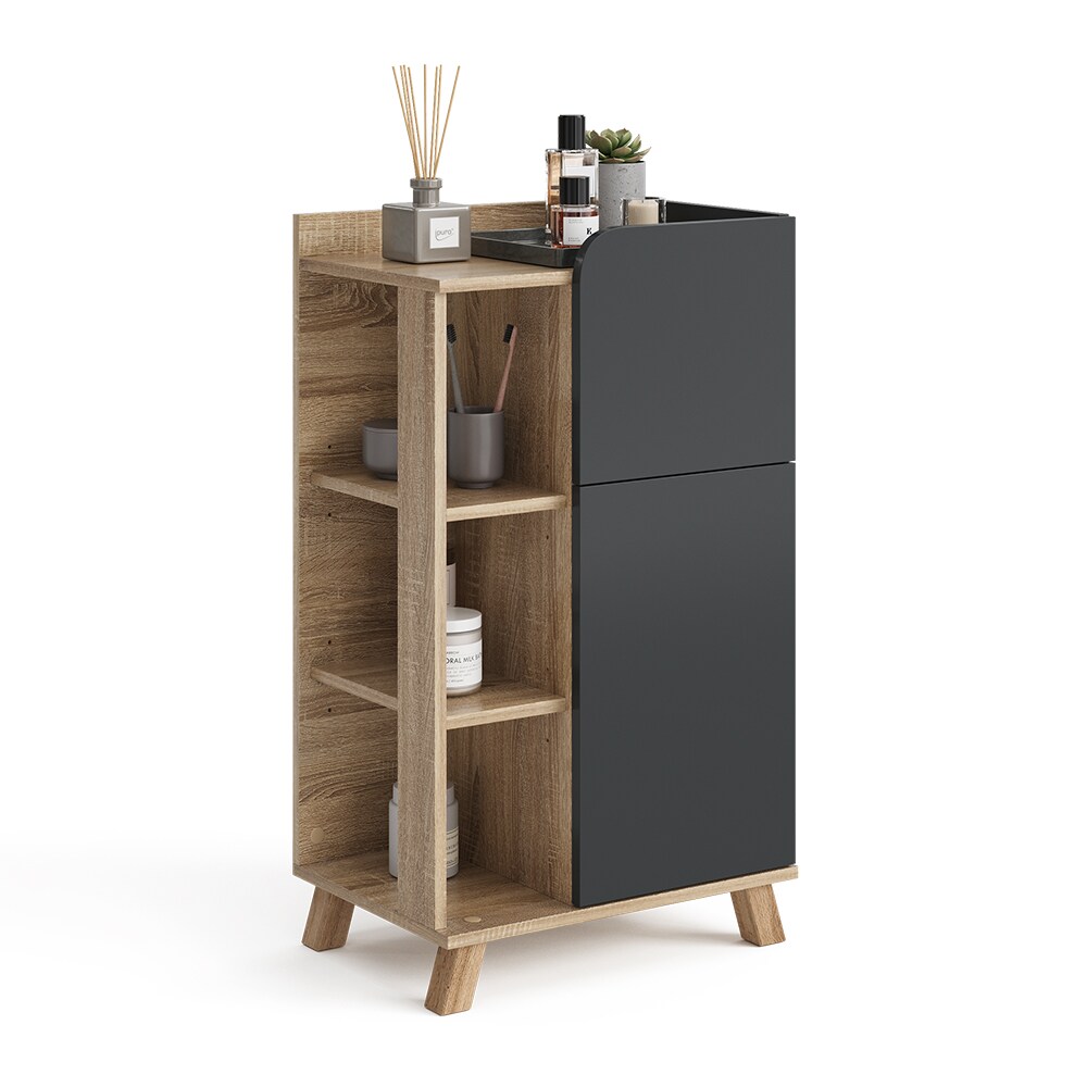 Vicco Unterschrank Karen Sonoma Anthrazit 50 x 90 cm Tür Schublade