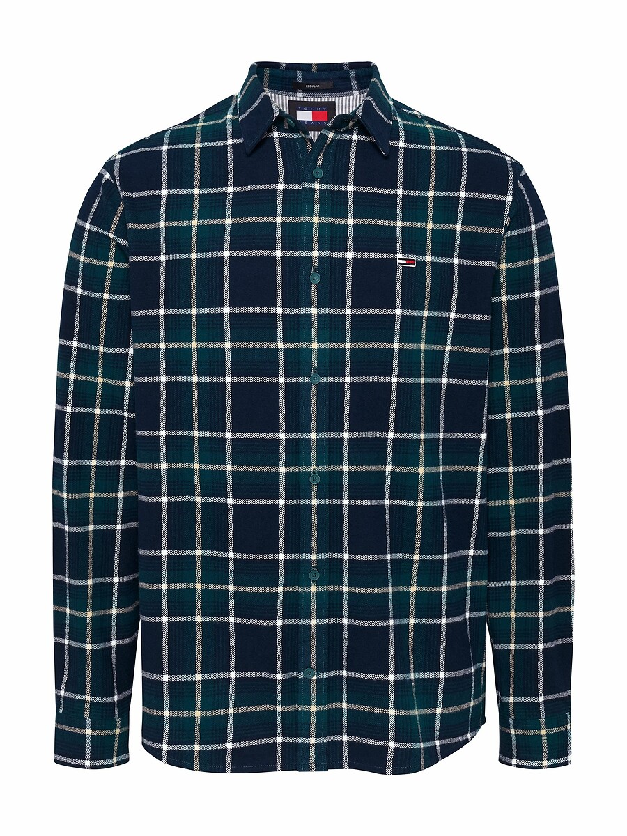 TOMMY JEANS<br>Camisa de flanela xadrez reta