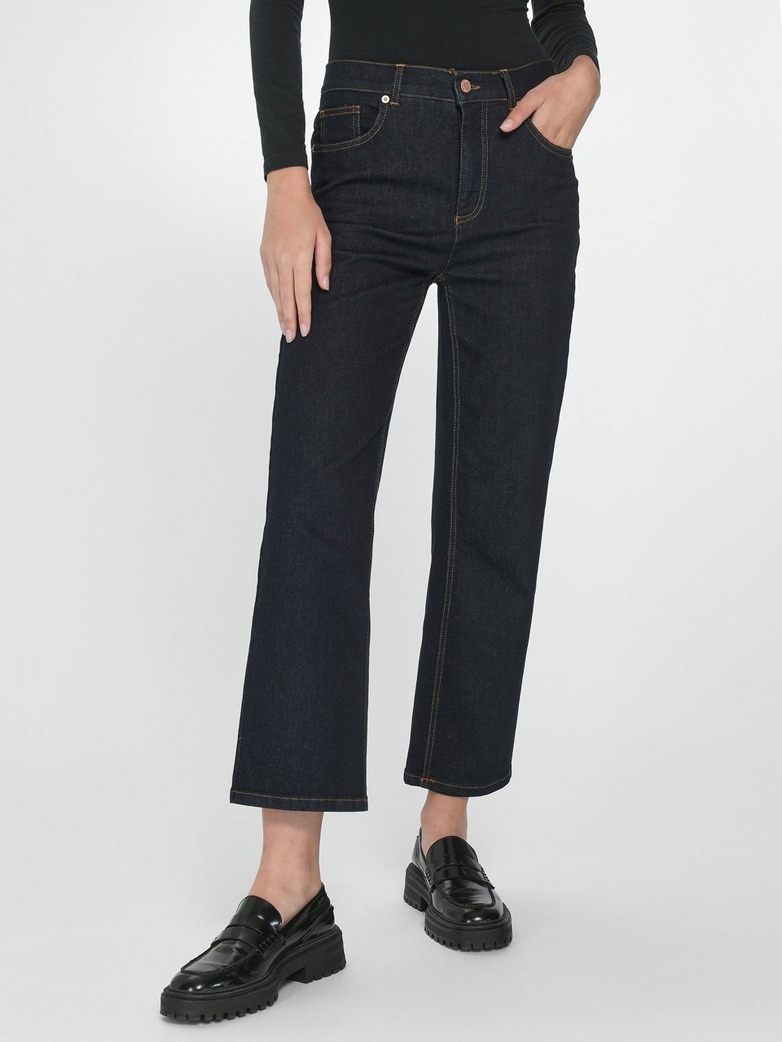 Knöchellange Jeans Straight Fit