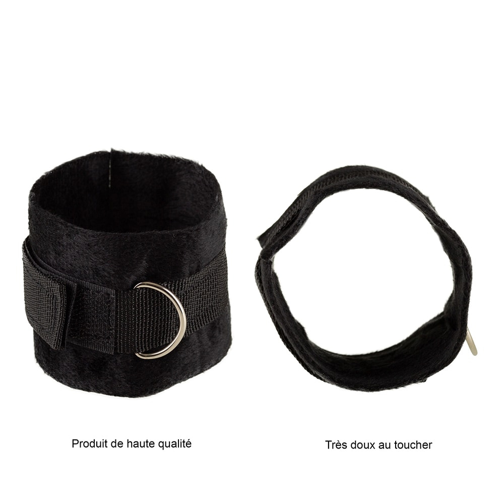Set SM - Attaches lit & menottes - Noir