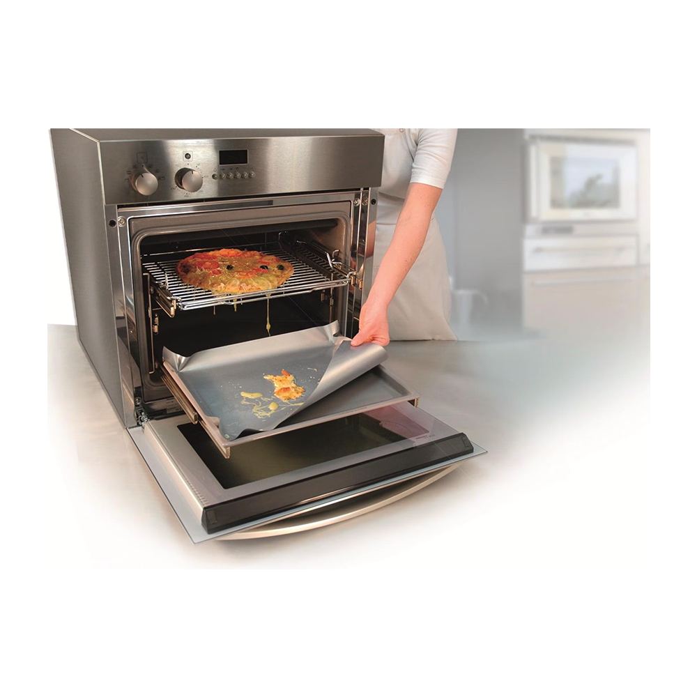 (35x43cm) Backofen Schutzfolie Wiederverwendbare Backmatte mit Teflon Anti-Haft Beschichtung (00111480) - Silber