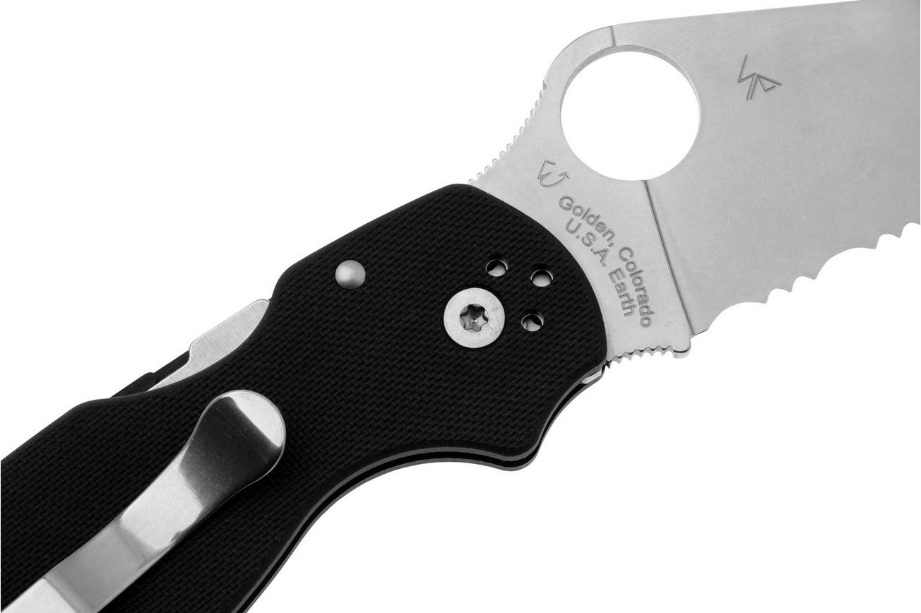 Spyderco Para 3 C223GPS partly serrated zakmes