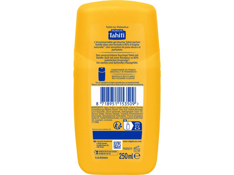 Tahiti Duschgel Vanille 250 ml Duschgel für zarte und gepflegte Haut