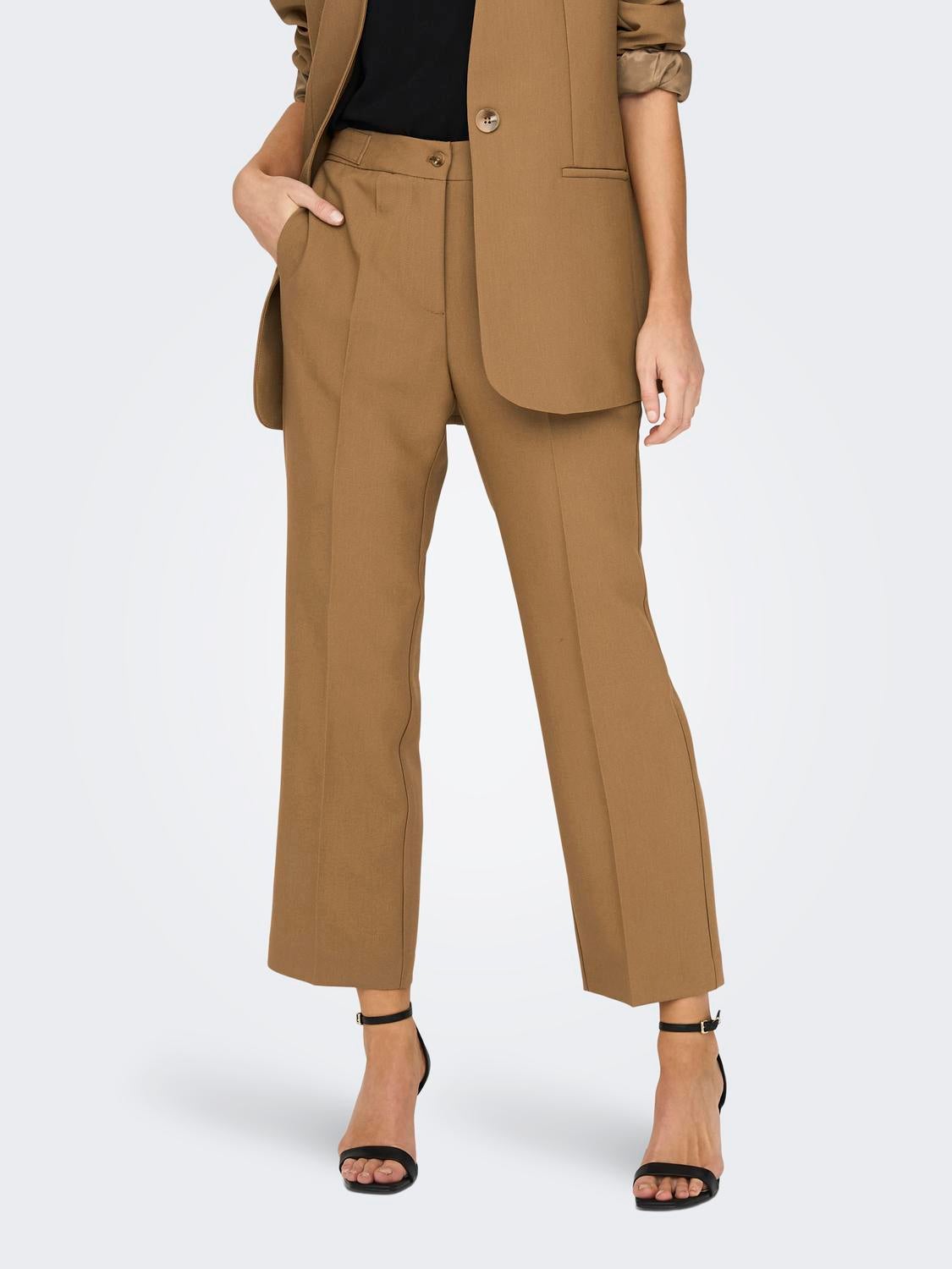 ONLMILIAN Hohe Taille Normal geschnitten Chino Hose Toasted Coconut