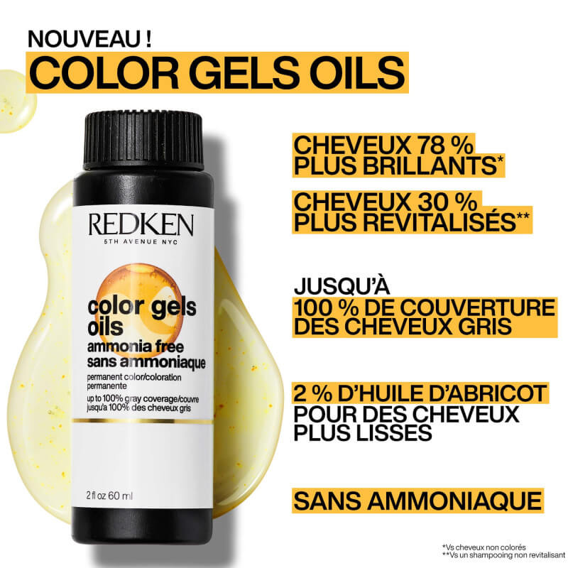 Coloration sans ammoniaque 3NN black coffee Color Gels Oils Redken 60ML