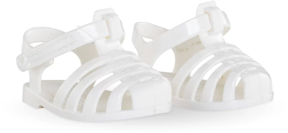 BB36 - SANDALES BLANCHES POUR POUPONS 36 CM -COROLLE VETEMENTS