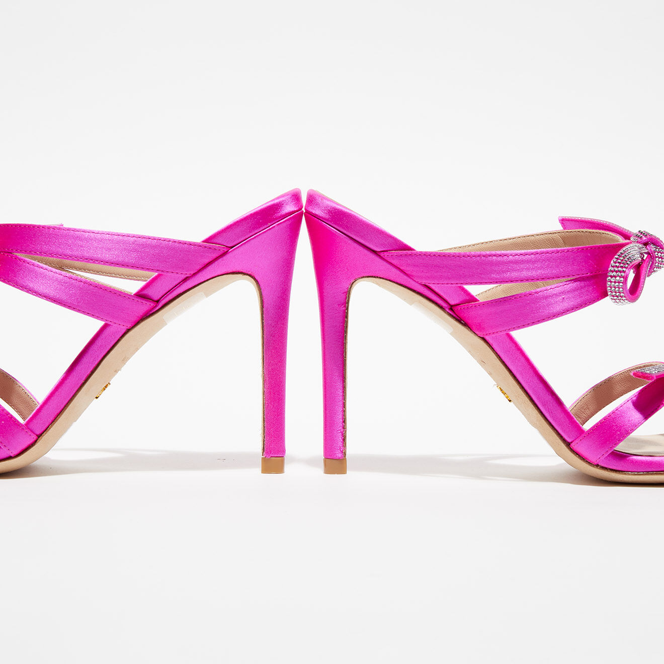 Stuart Weitzman Mules Bow rose fushia - Talon 10 cm