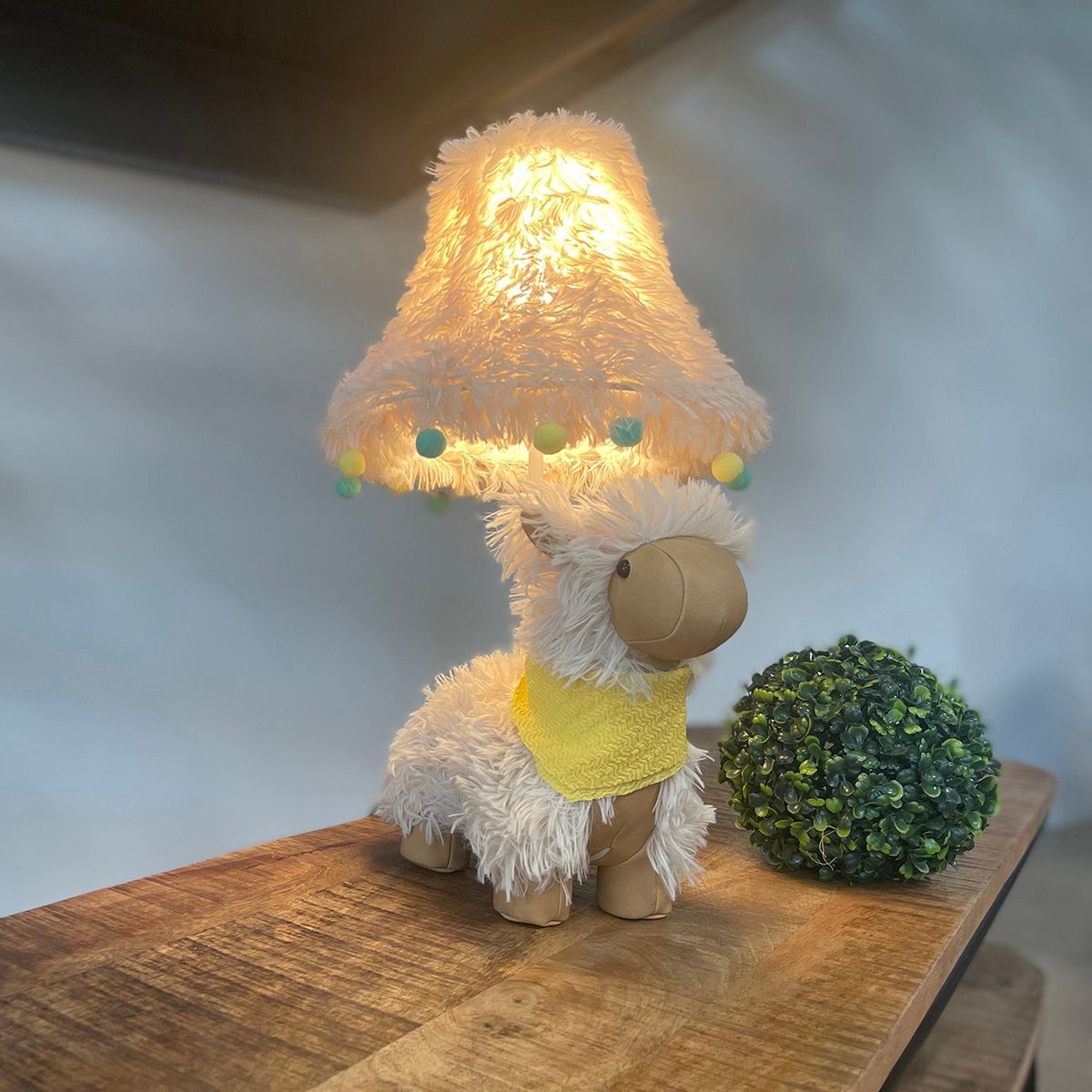 Kinder tafellamp alpaca wit incl LED - Alma