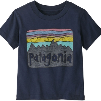 Patagonia Baby Fitz Roy Skies T-Shirt New Navy Kinder