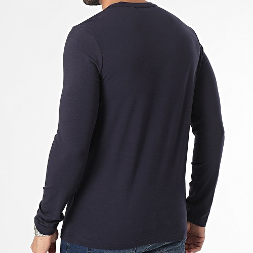 Tee Shirt Manches Longues Slim Stretch 2725 Bleu Marine