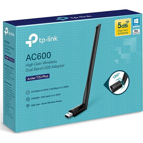 TP-Link Archer T2U Plus Wi-Fi adapter AC600