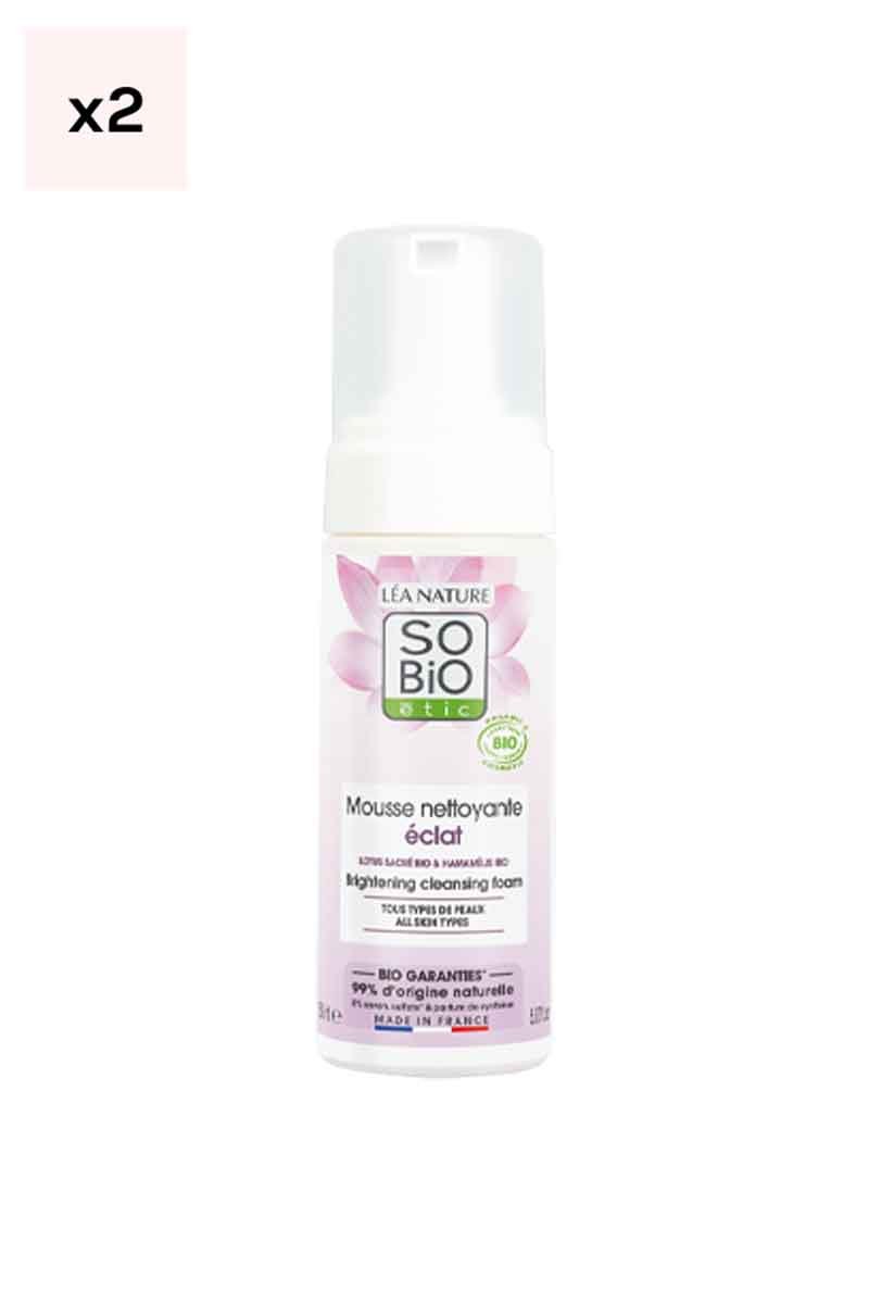 Mousses nettoyantes clarifiantes bio - Fleur de lotus - 2 x 150 ml
