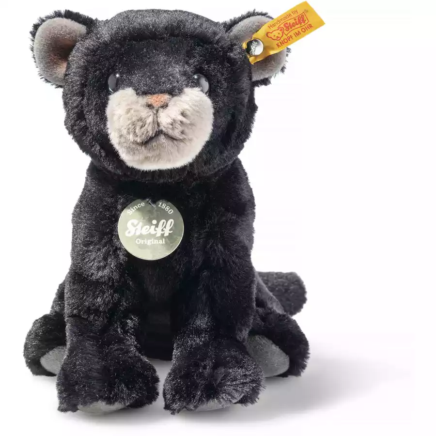 Steiff Baby Panther Taky sitzend schwarz,19 cm