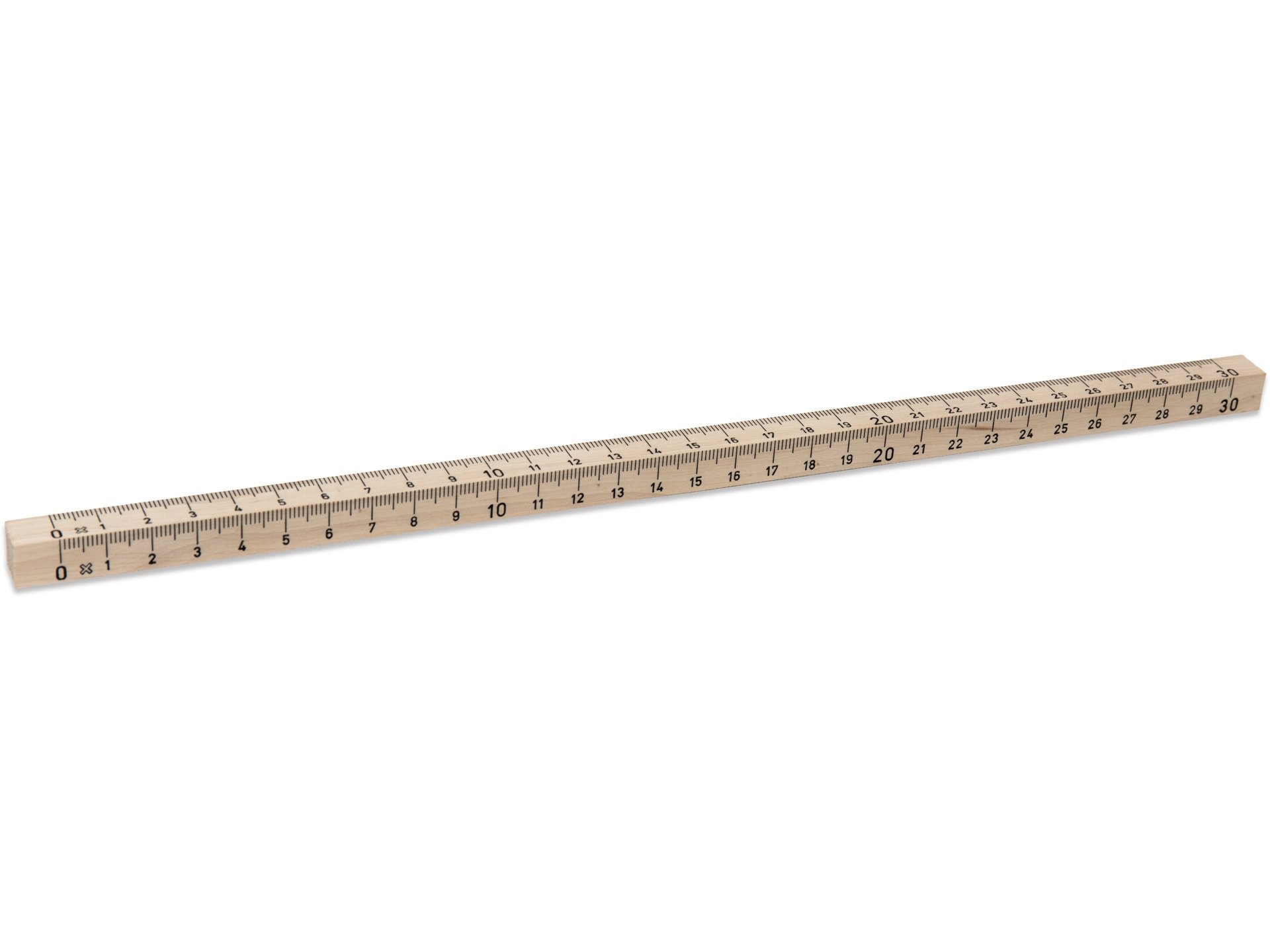 Vierkantmaßstab Vollholz natur