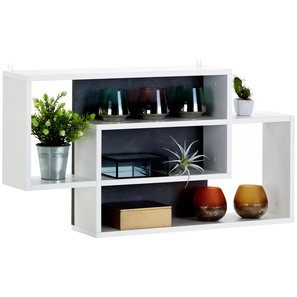 Wandregal DREAM weiss,Betonoptik