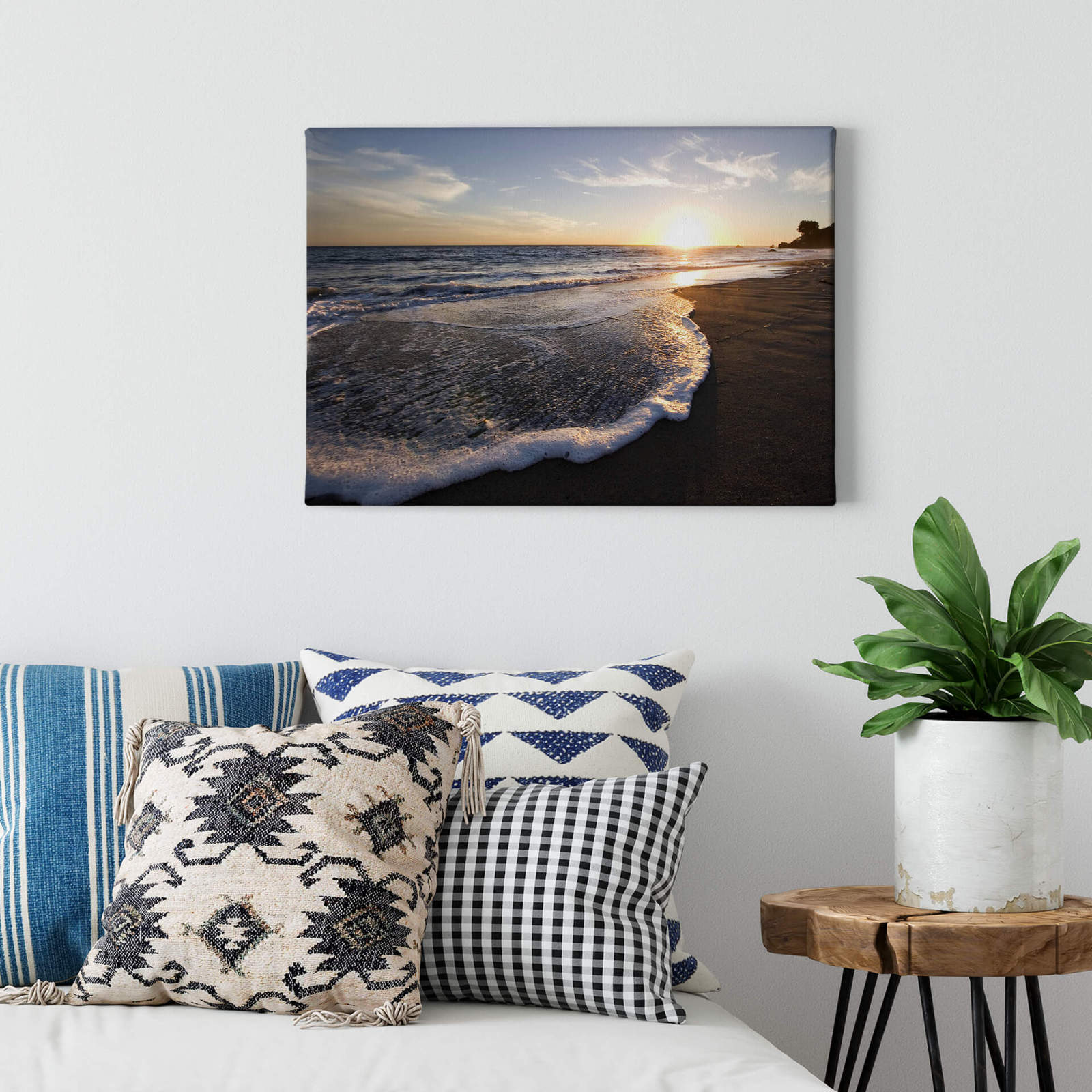 Leinwandbild MEERESKÜSTE - blau-türkis - 70x50 cm
