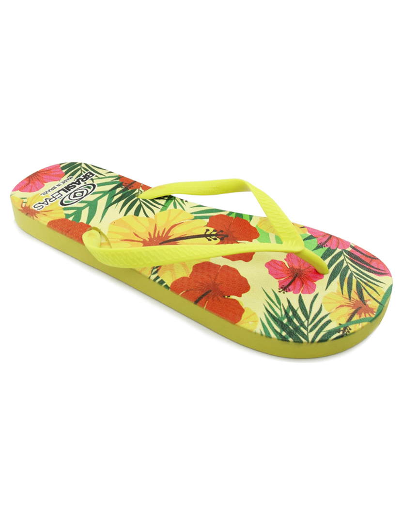 Cayenne Yellow Printed Slippers for Women