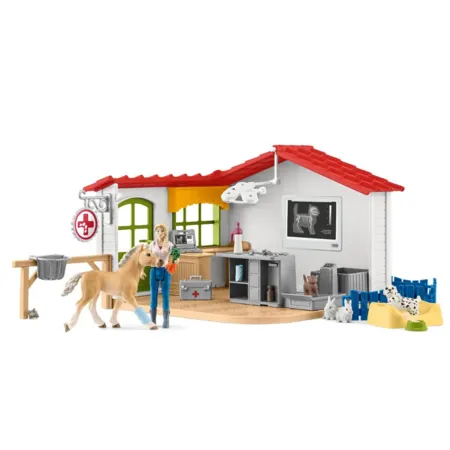 Schleich® 42502 Farm World Tierarzt-Praxis mit Haustieren