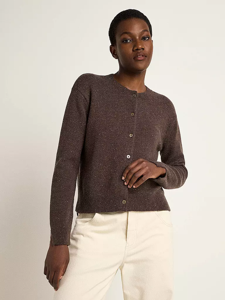 LANIUS Strickjacke Boxy Fit braun