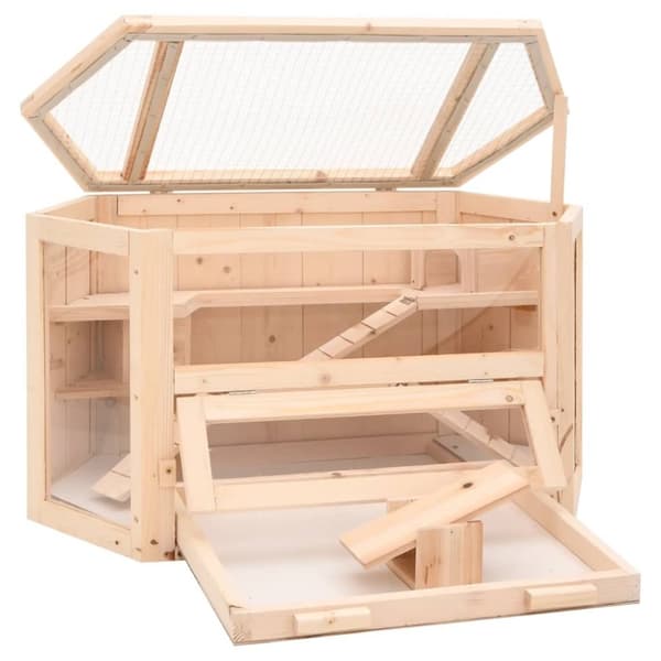 vidaXL Hamsterbur 80x40x43 cm heltre gran