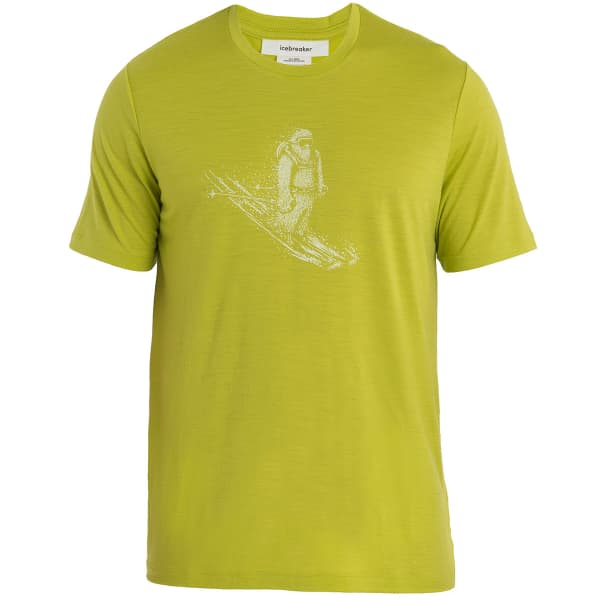 T-shirt randonnée ICEBREAKER M TECH LITE II SS TEE SKIING YETI BIO LIME