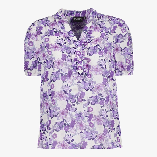 TwoDay dames blouse met korte mouw paars