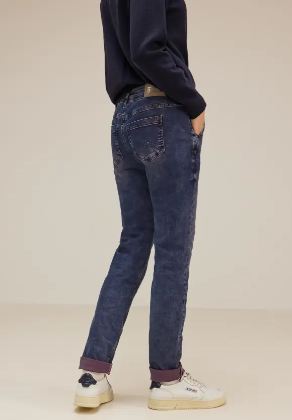 Casual Fit Jeans - indigo lilac overdyed