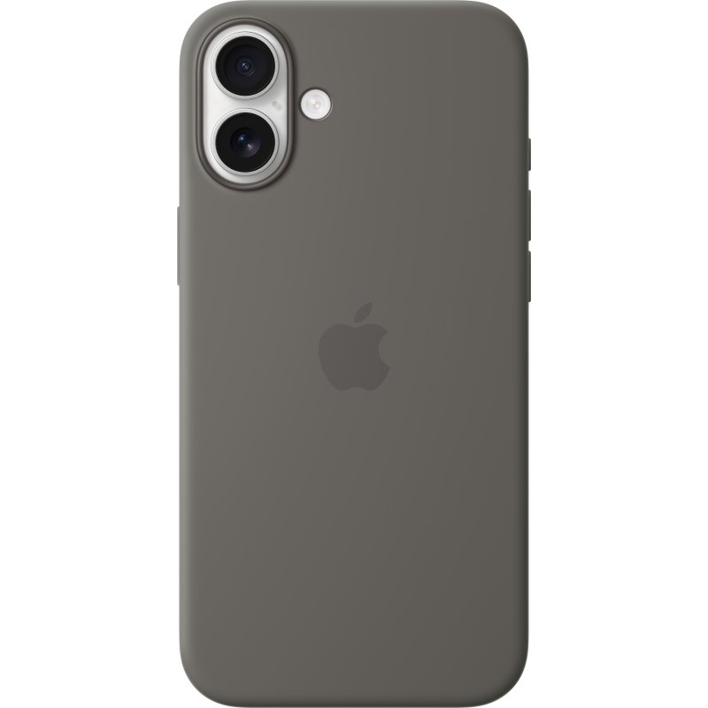 Apple Coque en silicone avec MagSafe pour iPhone 16 Plus - Gris minéral