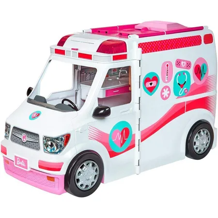Barbie 2-in-1 Krankenwagen Spielset mit Licht & Geräuschen