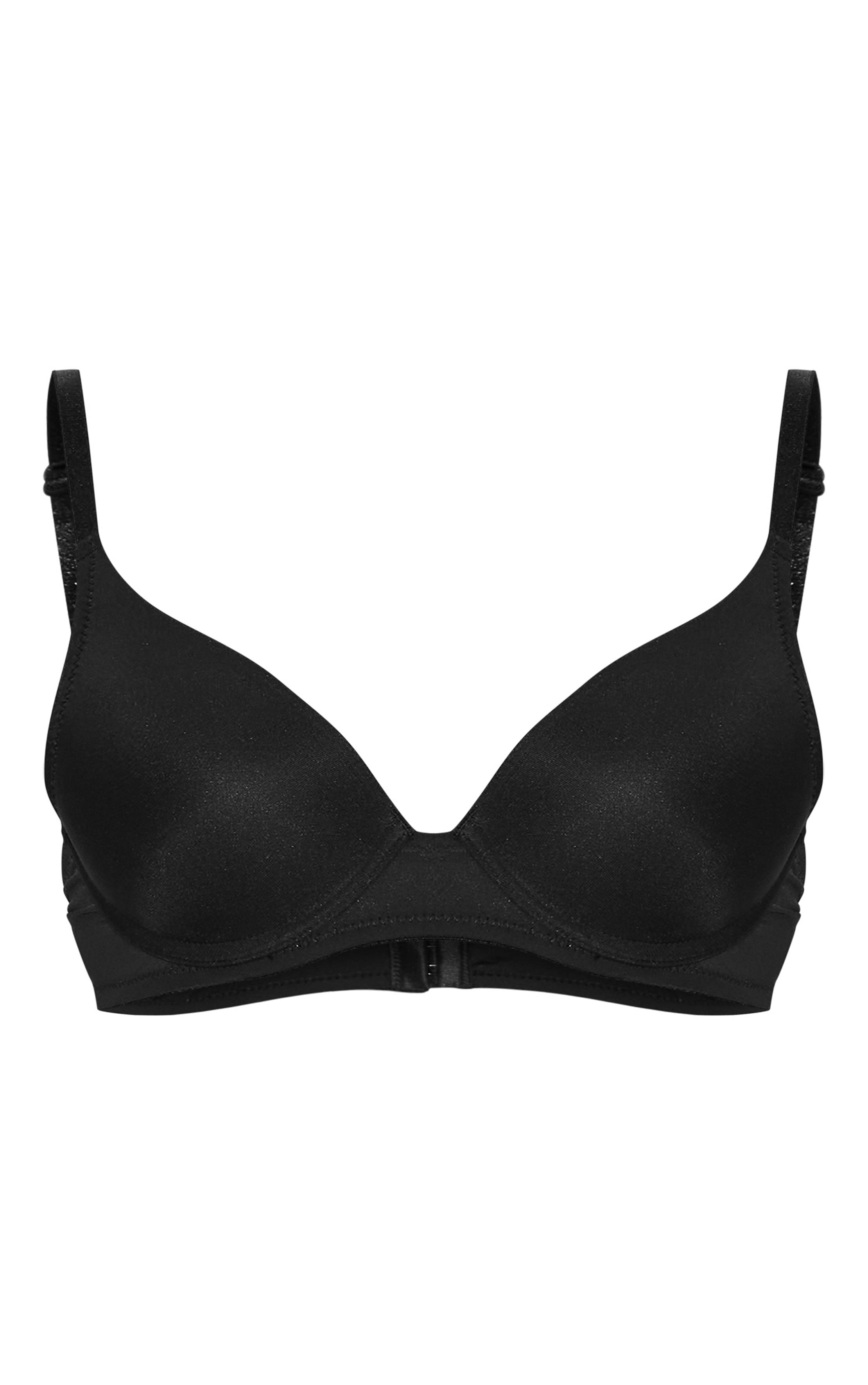 Noir Soutien-gorge À Armatures Avec Bonnets Échancrés