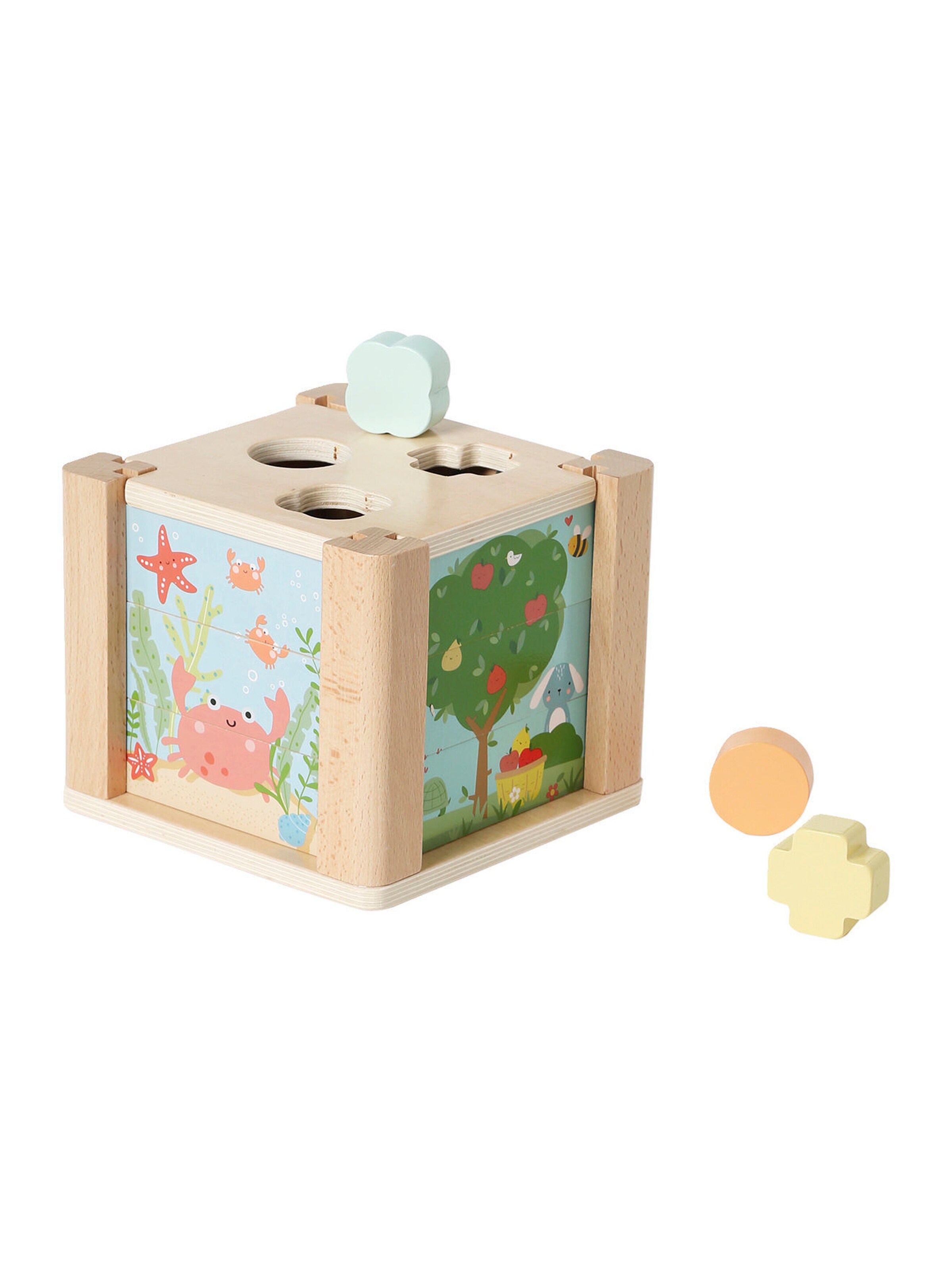 Vertbaudet Baby Activity-Würfel Holz FSC® grün