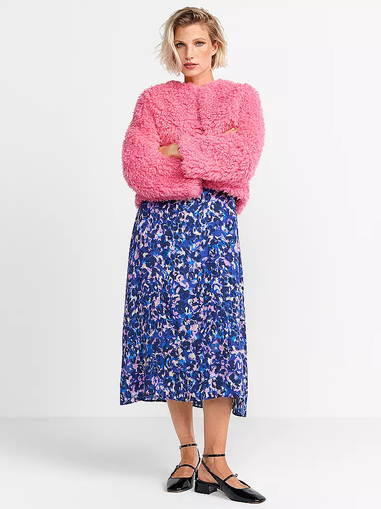 RICH & ROYAL Jacke in Felloptik Cropped Fit pink